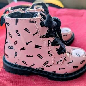 Zara Baby Toddler Alphabet Boots with Black Laces